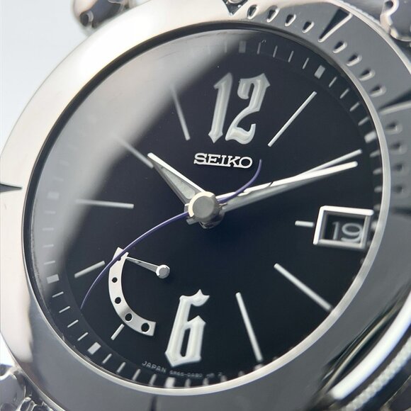 Seiko Galante Stainless Steel Black Dial 44mm Automatic Men's Watch SBLA037 - Picture 2 of 8